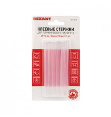 Стержни клеевые REXANT Ø 11 мм, 100 мм, прозрачные (12 шт./уп.) (блистер)