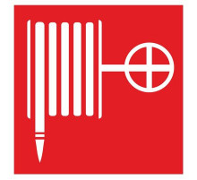Наклейка Знак  "Пожарный кран", самоклеющийся F 02 "ГОСТ Р 12.4.026-2001_