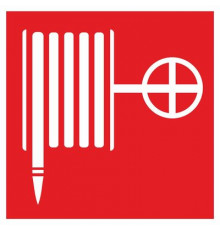 Наклейка Знак  "Пожарный кран", самоклеющийся F 02 "ГОСТ Р 12.4.026-2001_