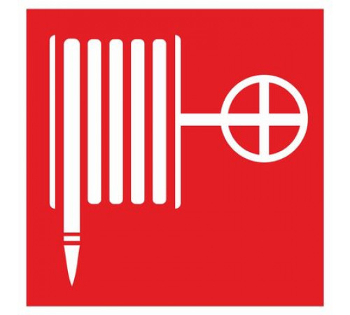 Наклейка Знак  "Пожарный кран", самоклеющийся F 02 "ГОСТ Р 12.4.026-2001_