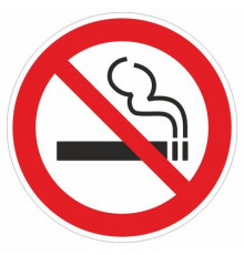 Наклейка Знак  «Запрещается курить», самоклеющийся P 01 "ГОСТ Р 12.4.026-2001_
