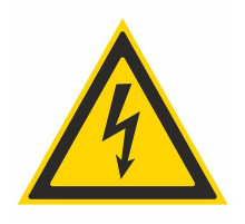 Наклейка Знак  "Опасность поражения электрическим током", самокл. W 08 "ГОСТ Р 12.4.026-2001_