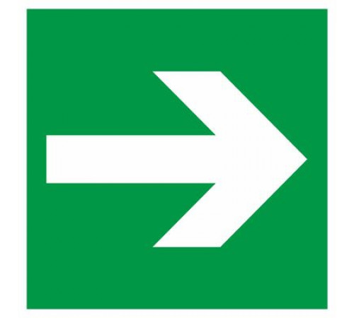 Наклейка Знак "Направляющая стрелка", самокл. Е 02-01 "ГОСТ Р 12.4.026-2001_