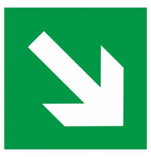 Наклейка Знак "Направляющая стрелка под углом 45°", самокл. Е 02-02 "ГОСТ Р 12.4.026-2001_