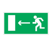 Наклейка Знак "Направление к эвакуационному выходу налево°", самокл.Е 04 "ГОСТ Р 12.4.026-2001_