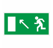 Наклейка Знак "Направление к эвакуационному выходу налево вверх°", самокл.Е 06 "ГОСТ Р 12.4.026-2001