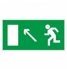 Наклейка Знак "Направление к эвакуационному выходу налево вверх°", самокл.Е 06 "ГОСТ Р 12.4.026-2001