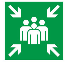 Наклейка Знак  "Пункт (место) сбора", самокл.Е 21 "ГОСТ Р 12.4.026-2001_