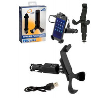 Держатель моб. устройств Nova Bright универсал с USB-зарядным устойством 110-140см