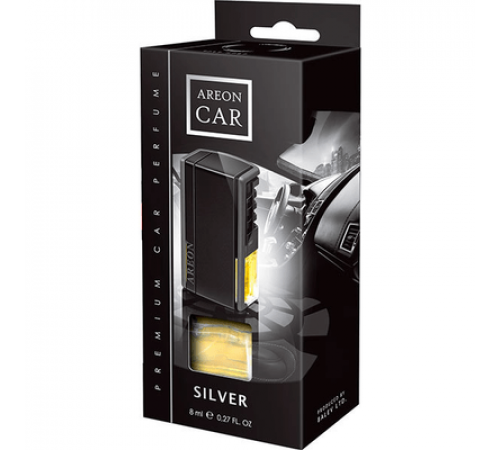 Ароматизатор AREON CAR BOX BLACK STYLE Silver на дефл. жидкий ~