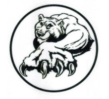 Наклейка Медведь черная