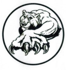 Наклейка Медведь черная