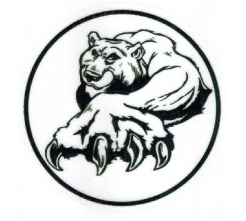 Наклейка Медведь черная