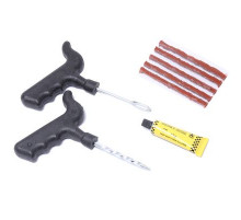 Набор для ремонта б/к шин City Up (шило,разв, клей, жгуты) усиленный Y-инструмент