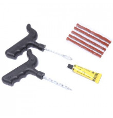 Набор для ремонта б/к шин City Up (шило,разв, клей, жгуты) усиленный Y-инструмент