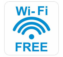 Наклейка Знак "В салоне работает WiFi", самоклеющийся