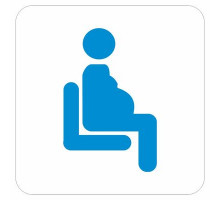 Наклейка Знак  "Места для беременных", самоклеющийся_