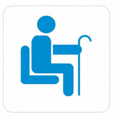 Наклейка Знак  "Места для инвалидов", самоклеющийся_