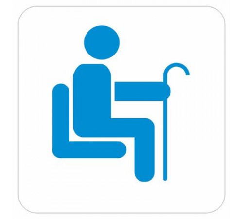 Наклейка Знак  "Места для инвалидов", самоклеющийся_