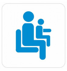 Наклейка Знак  "Места для пассажиров с детьми", самоклеющийся_