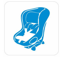 Наклейка Знак  "Салон оборудован детским креслом", самоклеющийся_