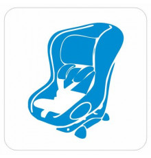 Наклейка Знак  "Салон оборудован детским креслом", самоклеющийся_