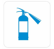 Наклейка Знак "Салон оборудован огнетушителем", самоклеющийся