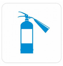 Наклейка Знак "Салон оборудован огнетушителем", самоклеющийся