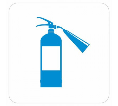 Наклейка Знак "Салон оборудован огнетушителем", самоклеющийся