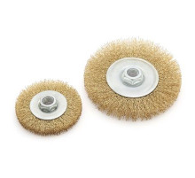 Щетка метал. для УШМ плоская проволочная с резьбой М14  80 мм ДТ