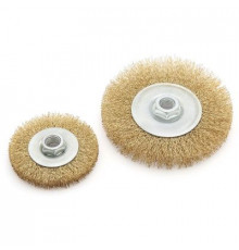 Щетка метал. для УШМ плоская проволочная с резьбой М14  80 мм ДТ