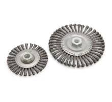 Щетка метал. для УШМ плоская крученая с резьбой М14 150 мм ДТ