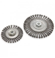 Щетка метал. для УШМ плоская крученая с резьбой М14 150 мм ДТ