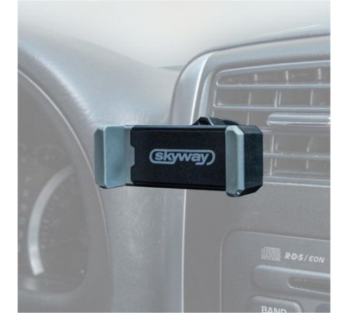 Держатель телефона на дефлектор зажимной SKYWAY серый