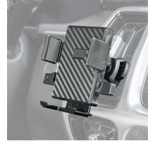 Держатель телефона на дефлектор зажимной SKYWAY черный карбон