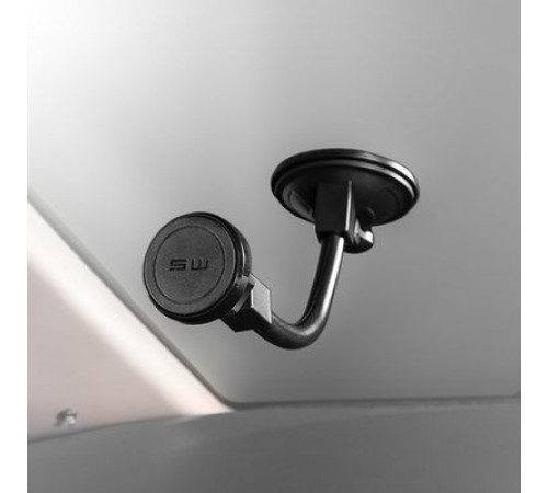 Держатель телефона на лобовое стекло/панель магнитный SKYWAY штанга гибкая