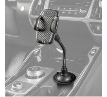 Держатель телефона на подстаканник зажимной SKYWAY штанга гибкая