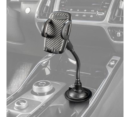 Держатель телефона на подстаканник зажимной SKYWAY штанга гибкая