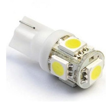 Светодиод W5W 12V 5SMD W2,1x9,5d белый ЛДД003-5-W