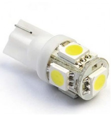 Светодиод W5W 12V 5SMD W2,1x9,5d белый ЛДД003-5-W