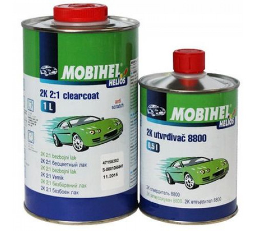 Лак MOBIHEL 0,5л банка 2К 2:1 FG anti-stratch + отв 8800 0,25л