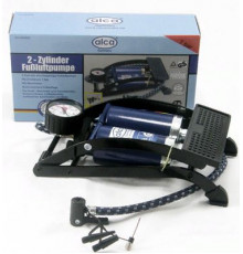 Насос ножной ALCA двухцилиндровый шланг 60 см,4 адаптера,объём 290мл