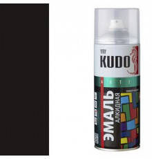 Краска универсальная черная глянцевая RAL-9005 KUDO аэрозоль 520мл