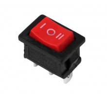 Выключатель-клавиша 250V 6А (3с) ON-OFF-ON красный с подсветкой (RWB-205, SC-768) REXANT