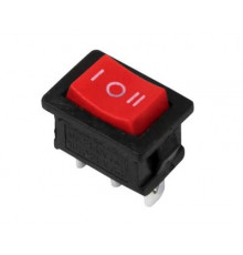 Выключатель-клавиша 250V 6А (3с) ON-OFF-ON красный с подсветкой (RWB-205, SC-768) REXANT