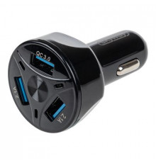 Зарядное устройство (адаптер) 12/24V 36W USBx3 (QC) SKYWAY черный