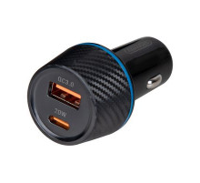 Зарядное устройство (адаптер) 12/24V 38W USB (QC 3.0) Type-C (PD) SKYWAY черный