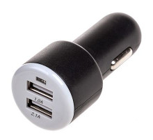 Зарядное устройство (адаптер) 12V USBх2 (1.0А+2.1А) SKYWAY Черный в блистере