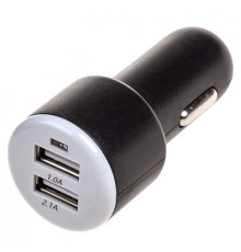 Зарядное устройство (адаптер) 12V USBх2 (1.0А+2.1А) SKYWAY Черный в блистере