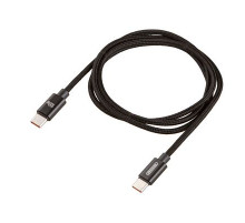 Кабель Type-C - Type-C 100W 3A SKYWAY в мягкой оплетке черный 1м